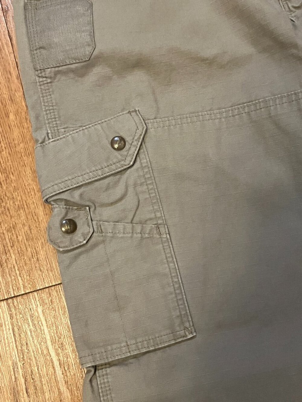 Carhartt Cargo Pants 38x30 Double Knee B342 Desert Tan Cotton Ripstop Workwear - Picture 3 of 9